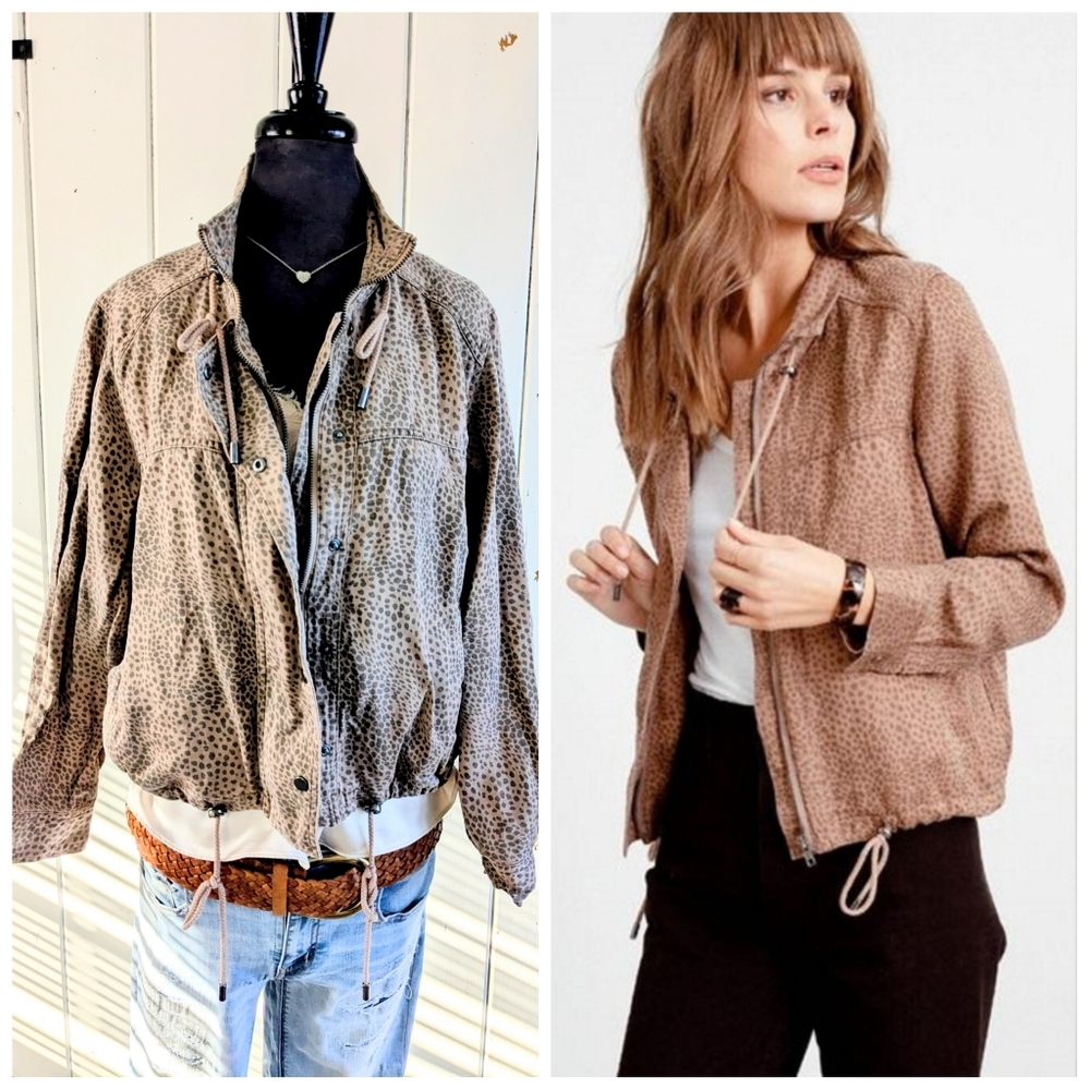 Rails Tennessee Leopard Print Bomber Jacket sz M
